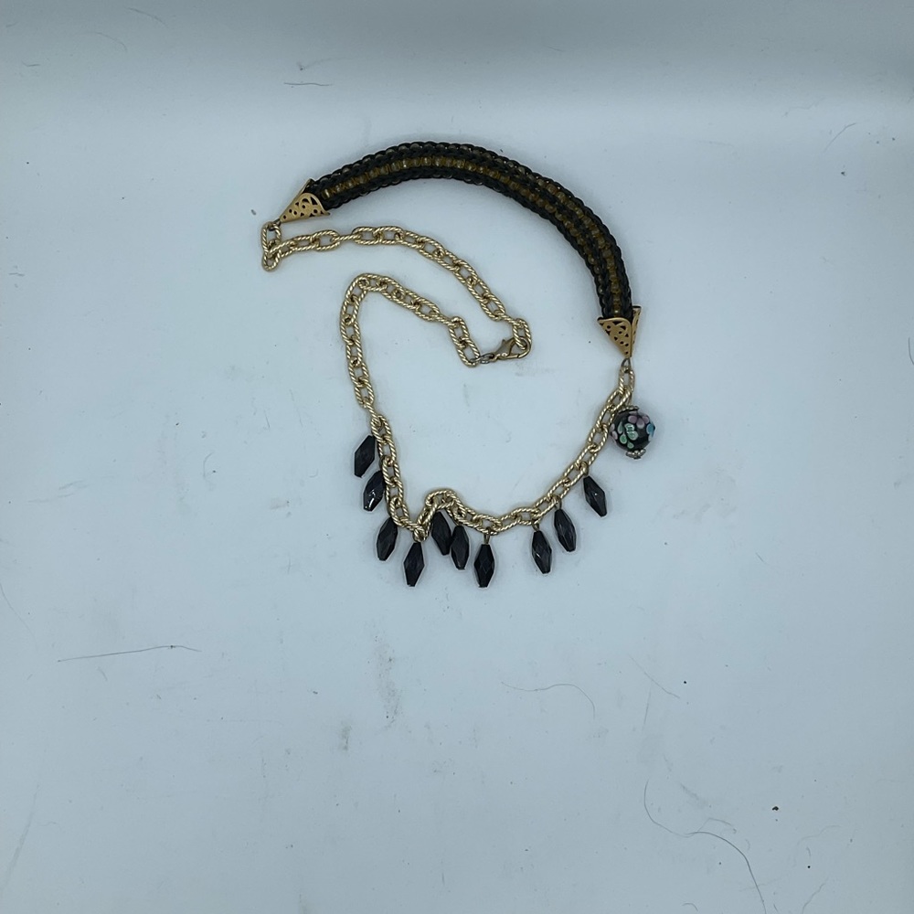 “VINTAGE ROPE DROP GLASS BEAD NECKLACE”. Unique Piece of Costume Jewellery. - Picture 13 of 16